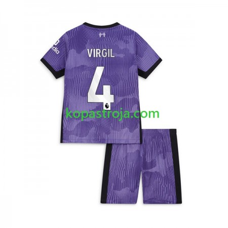 Billiga Fotbollströjor Liverpool Virgil van Dijk 4 Barn Tredje tröja 2023/24 Kortärmad